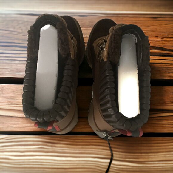 Sorel Brex Heel Women's Teddy Fleece Booties Waterproof Boots in Brown/Chocolate - Picture 8 of 11